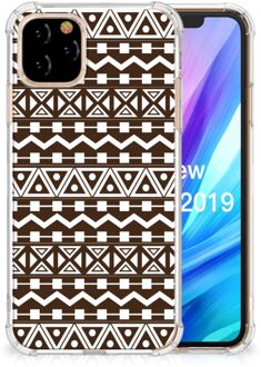 B2Ctelecom Apple iPhone 11 Pro Doorzichtige Silicone Hoesje Aztec Bruin