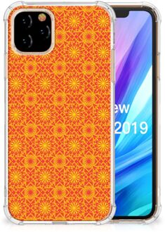 B2Ctelecom Apple iPhone 11 Pro Doorzichtige Silicone Hoesje Batik Orange