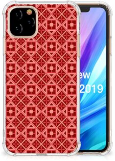 B2Ctelecom Apple iPhone 11 Pro Doorzichtige Silicone Hoesje Batik Red