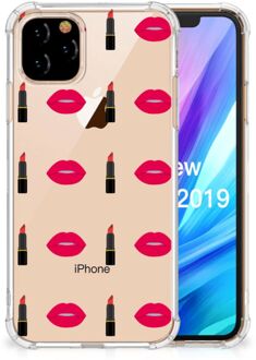 B2Ctelecom Apple iPhone 11 Pro Doorzichtige Silicone Hoesje Lipstick Kiss