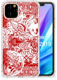 B2Ctelecom Apple iPhone 11 Pro Extreme Case Angel Skull Red