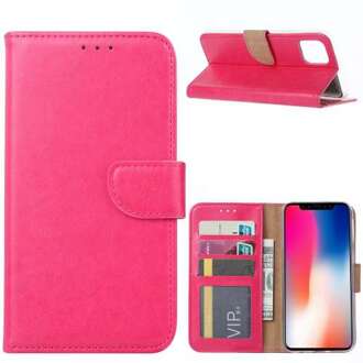 B2Ctelecom Apple iPhone 11 Pro Max Hoesje Roze met Pasjeshouder