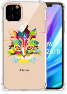 B2Ctelecom Apple iPhone 11 Pro Stevige Bumper Hoesje Cat Color