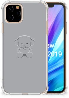 B2Ctelecom Apple iPhone 11 Pro Stevige Bumper Hoesje Grijs Baby Olifant