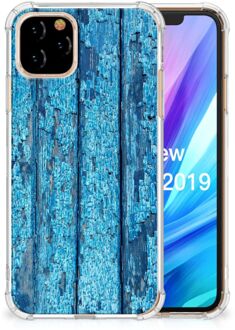 B2Ctelecom Apple iPhone 11 Pro Stevige Telefoonhoesje Blauw Wood