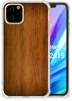 B2Ctelecom Apple iPhone 11 Pro Stevige Telefoonhoesje Donker Hout