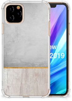 B2Ctelecom Apple iPhone 11 Pro Stevige Telefoonhoesje Wood Concrete