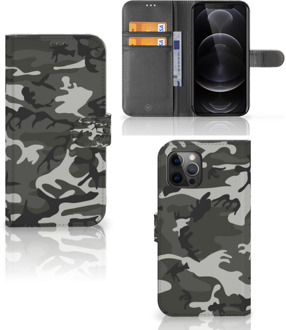 B2Ctelecom Apple iPhone 12 Pro Max Telefoon Hoesje Cadeau voor hem Army Light