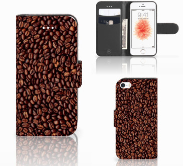 B2Ctelecom Apple iPhone 5 | 5S Bookstyle Hoesje Koffiebonen