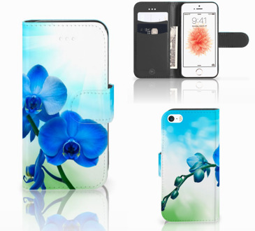 B2Ctelecom Apple iPhone 5 | 5S Bookstyle Hoesje Orchidee