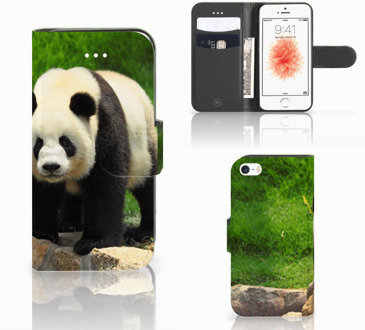 B2Ctelecom Apple iPhone 5 | 5S Bookstyle Hoesje Panda