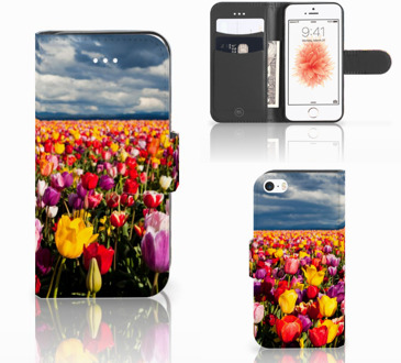 B2Ctelecom Apple iPhone 5 | 5S Bookstyle Hoesje Tulpen