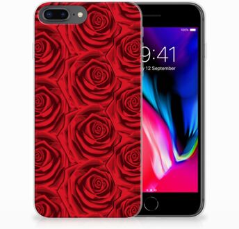 B2Ctelecom Apple iPhone 7 Plus | 8 Plus TPU Hoesje Red Roses