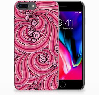 B2Ctelecom Apple iPhone 7 Plus | 8 Plus TPU-silicone Hoesje Swirl Pink