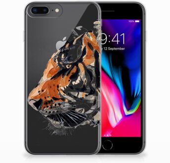 B2Ctelecom Apple iPhone 7 Plus | 8 Plus TPU-silicone Hoesje Watercolor Tiger