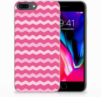 B2Ctelecom Apple iPhone 7 Plus | 8 Plus TPU-silicone Hoesje Waves Pink