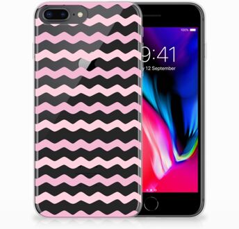 B2Ctelecom Apple iPhone 7 Plus | 8 Plus TPU-silicone Hoesje Waves Roze