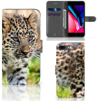 B2Ctelecom Apple iPhone 7 Plus Uniek Design Telefoonhoesje Baby Luipaard