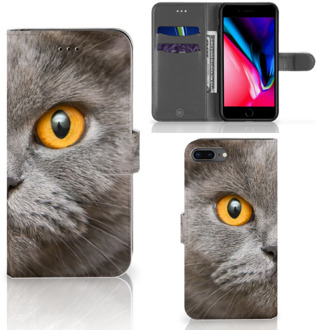 B2Ctelecom Apple iPhone 7 Plus Uniek Design Telefoonhoesje Britse Kat