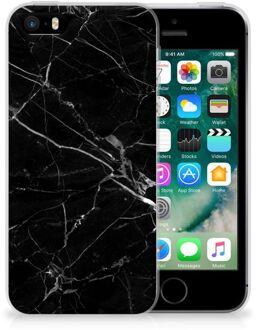 B2Ctelecom Apple iPhone SE | 5S Uniek TPU Hoesje Marmer Zwart