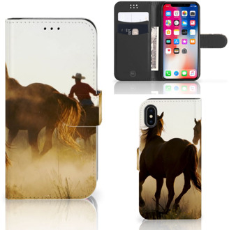 B2Ctelecom Apple iPhone X | Xs Bookcover hoesje Cowboy