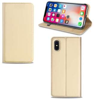 B2Ctelecom Apple iPhone X | Xs Hoesje Goud met Pashouder