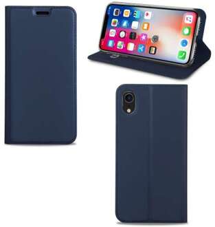 B2Ctelecom Apple iPhone Xr Hoesje Blauw met Pashouder