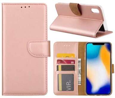 B2Ctelecom Apple iPhone Xs Max Hoesje Rose met Pasjeshouder