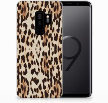 B2Ctelecom Back Case Back Cover Samsung S9 Plus TPU Siliconen Hoesje Leopard