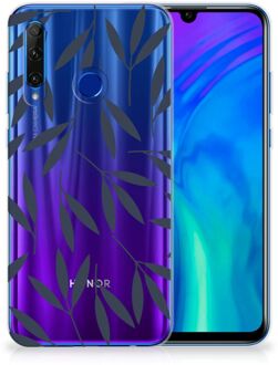 B2Ctelecom Back Case Honor 20 Lite TPU Siliconen Hoesje Leaves Blue