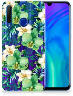 B2Ctelecom Back Case Honor 20 Lite TPU Siliconen Hoesje Orchidee Groen