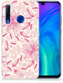 B2Ctelecom Back Case Honor 20 Lite TPU Siliconen Hoesje Pink Flowers