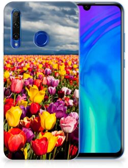 B2Ctelecom Back Case Honor 20 Lite TPU Siliconen Hoesje Tulpen