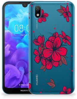 B2Ctelecom Back Case Huawei Y5 (2019) TPU Siliconen Hoesje Blossom Rood