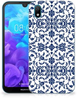 B2Ctelecom Back Case Huawei Y5 (2019) TPU Siliconen Hoesje Flower Blue