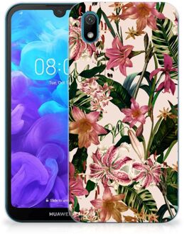 B2Ctelecom Back Case Huawei Y5 (2019) TPU Siliconen Hoesje Flowers