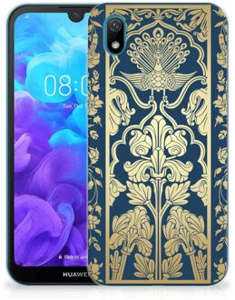 B2Ctelecom Back Case Huawei Y5 (2019) TPU Siliconen Hoesje Golden Flowers