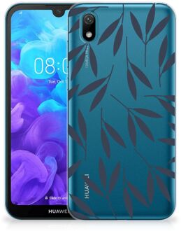 B2Ctelecom Back Case Huawei Y5 (2019) TPU Siliconen Hoesje Leaves Blue