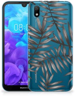 B2Ctelecom Back Case Huawei Y5 (2019) TPU Siliconen Hoesje Leaves Grey