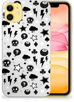 B2Ctelecom Back Case iPhone 11 Silicone Back Case Zilver Punk