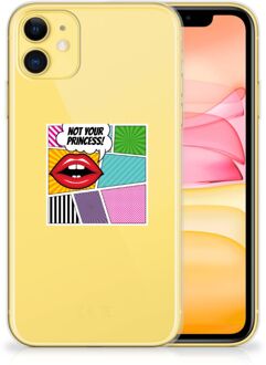 B2Ctelecom Back Case iPhone 11 Silicone Back Cover Popart Princess