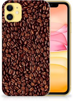 B2Ctelecom Back Case iPhone 11 Siliconen Case Koffiebonen