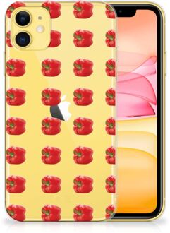 B2Ctelecom Back Case iPhone 11 Siliconen Case Paprika Red