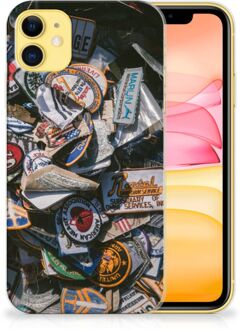 B2Ctelecom Back Case iPhone 11 Siliconen Hoesje met foto Badges