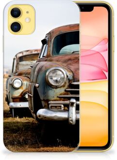 B2Ctelecom Back Case iPhone 11 Siliconen Hoesje met foto Vintage Auto