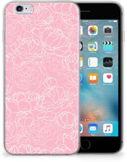 B2Ctelecom Back case iPhone 6 | 6S Design White Flowers