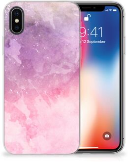 B2Ctelecom Back case iPhone X | Xs Design Pink Purple Paint