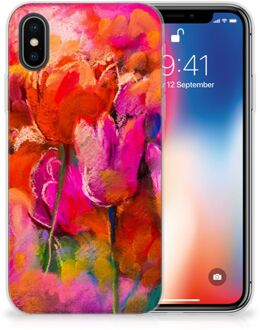 B2Ctelecom Back case iPhone X | Xs Design Tulpen