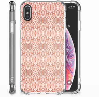 B2Ctelecom Back Case iPhone Xs | X/10 Pattern Orange