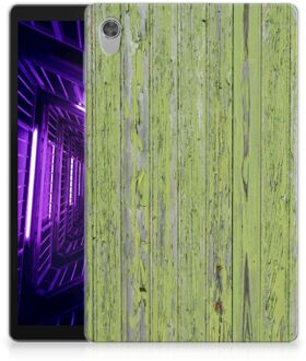 B2Ctelecom Back Case Lenovo Tab M10 HD (2de generatie) Tablethoesje met Naam Green Wood met transparant zijkanten